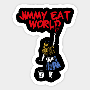 jimmy and paint girl Sticker